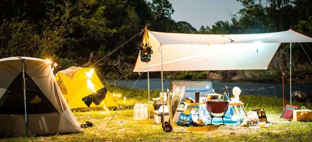 camping, tent, night camping